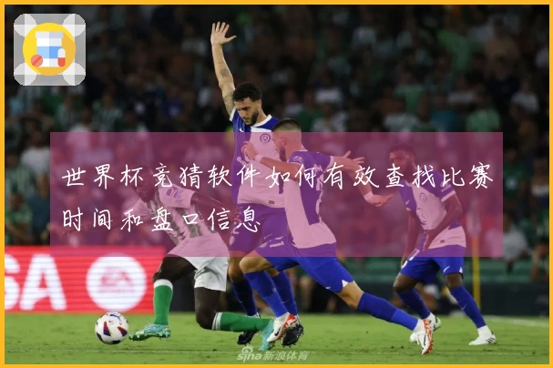 世界杯竞猜软件如何有效查找比赛时间和盘口信息